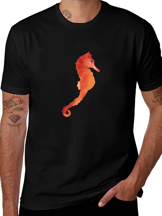Sea Horse Graphic Black T-Shirt