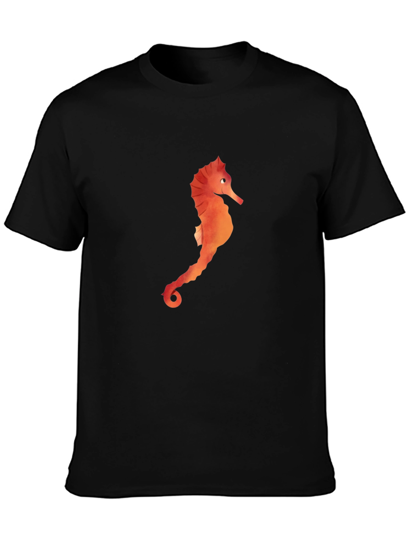 Sea Horse Graphic Black T-Shirt