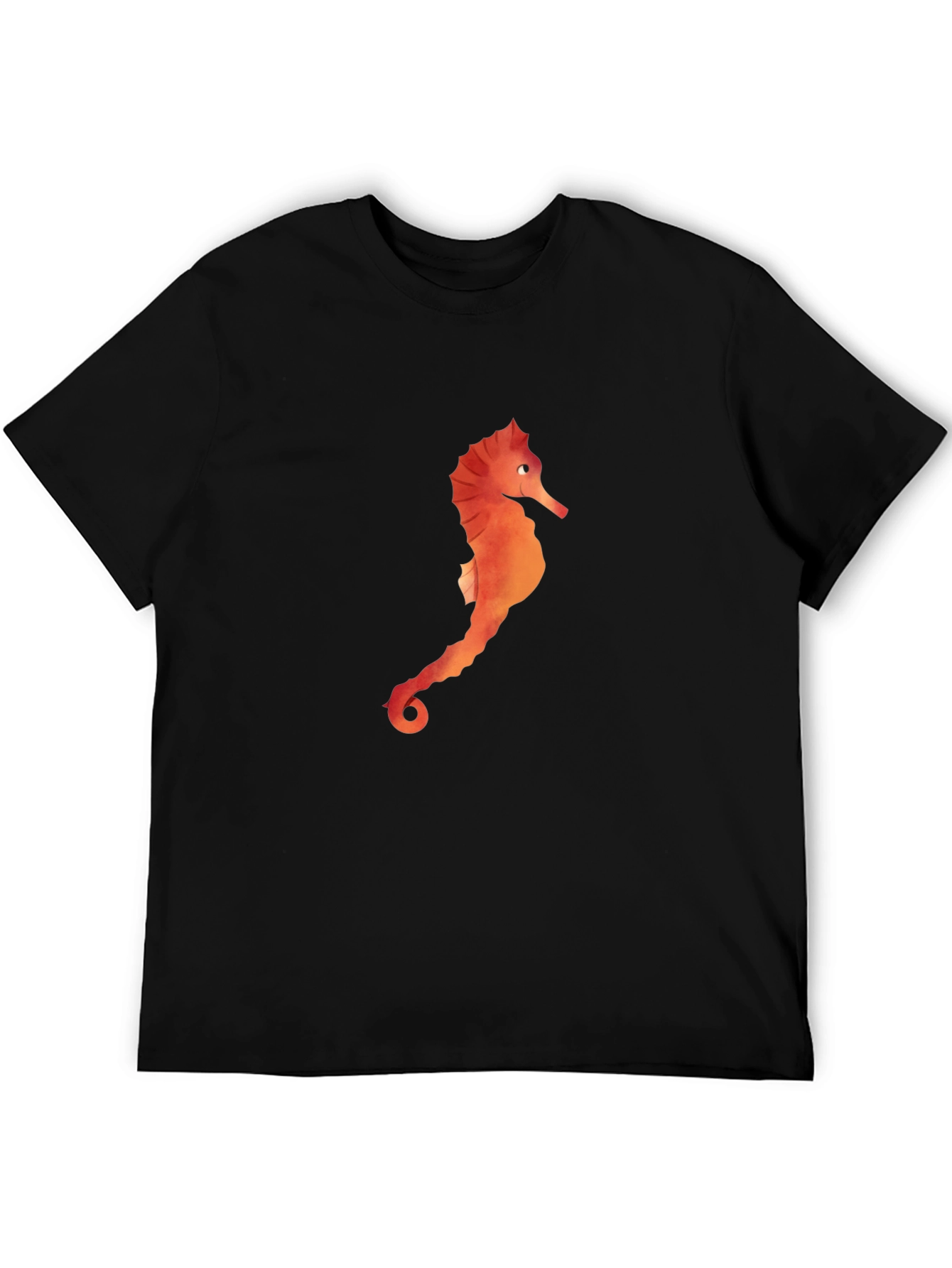 Sea Horse Graphic Black T-Shirt