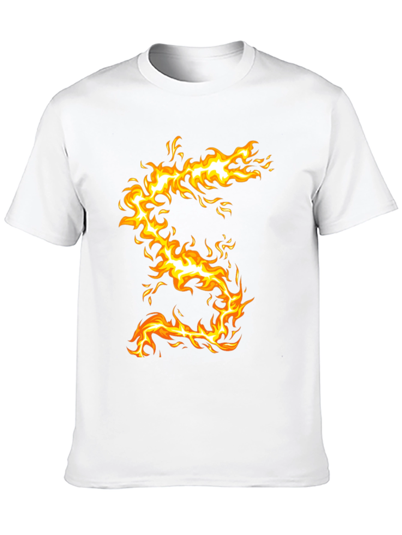 Fiery Dragon Graphic Tee - Mens Black T-Shirt