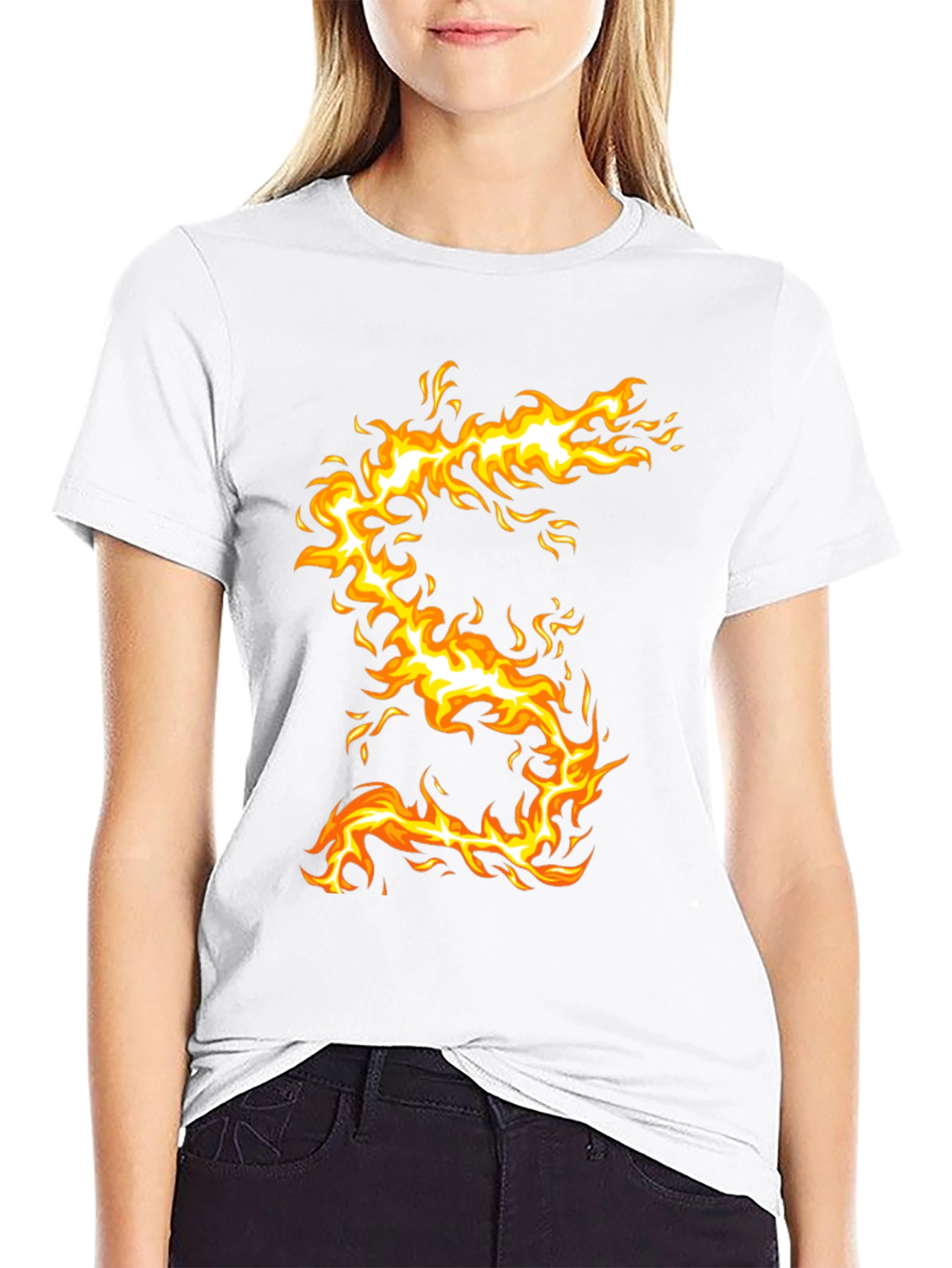 Fiery Dragon Graphic Tee - Mens Black T-Shirt