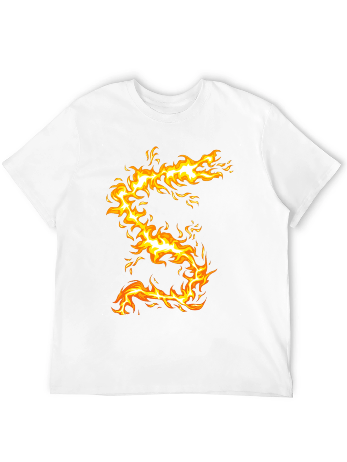 Fiery Dragon Graphic Tee - Mens Black T-Shirt