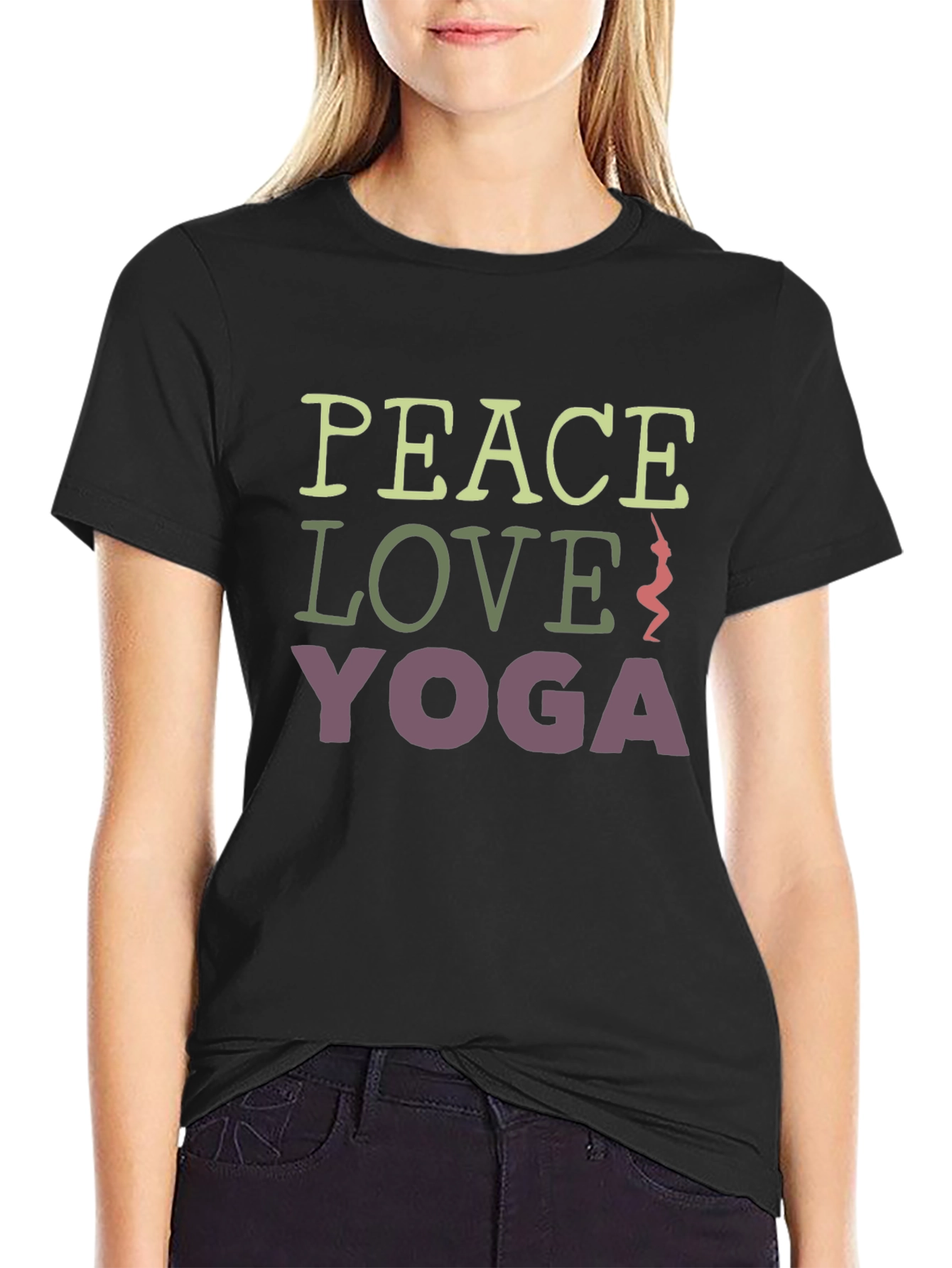 Peace Love Yoga Graphic Tee - Relaxed Fit
