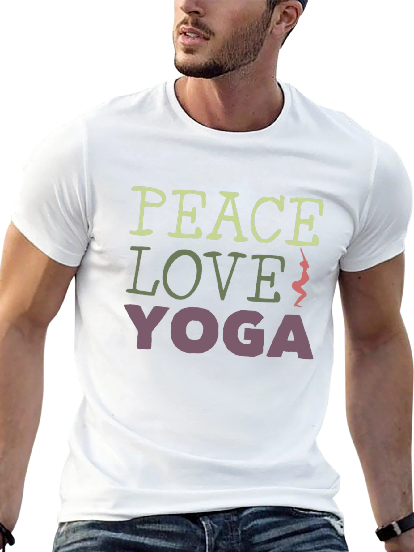 Peace Love Yoga Graphic Tee - Relaxed Fit