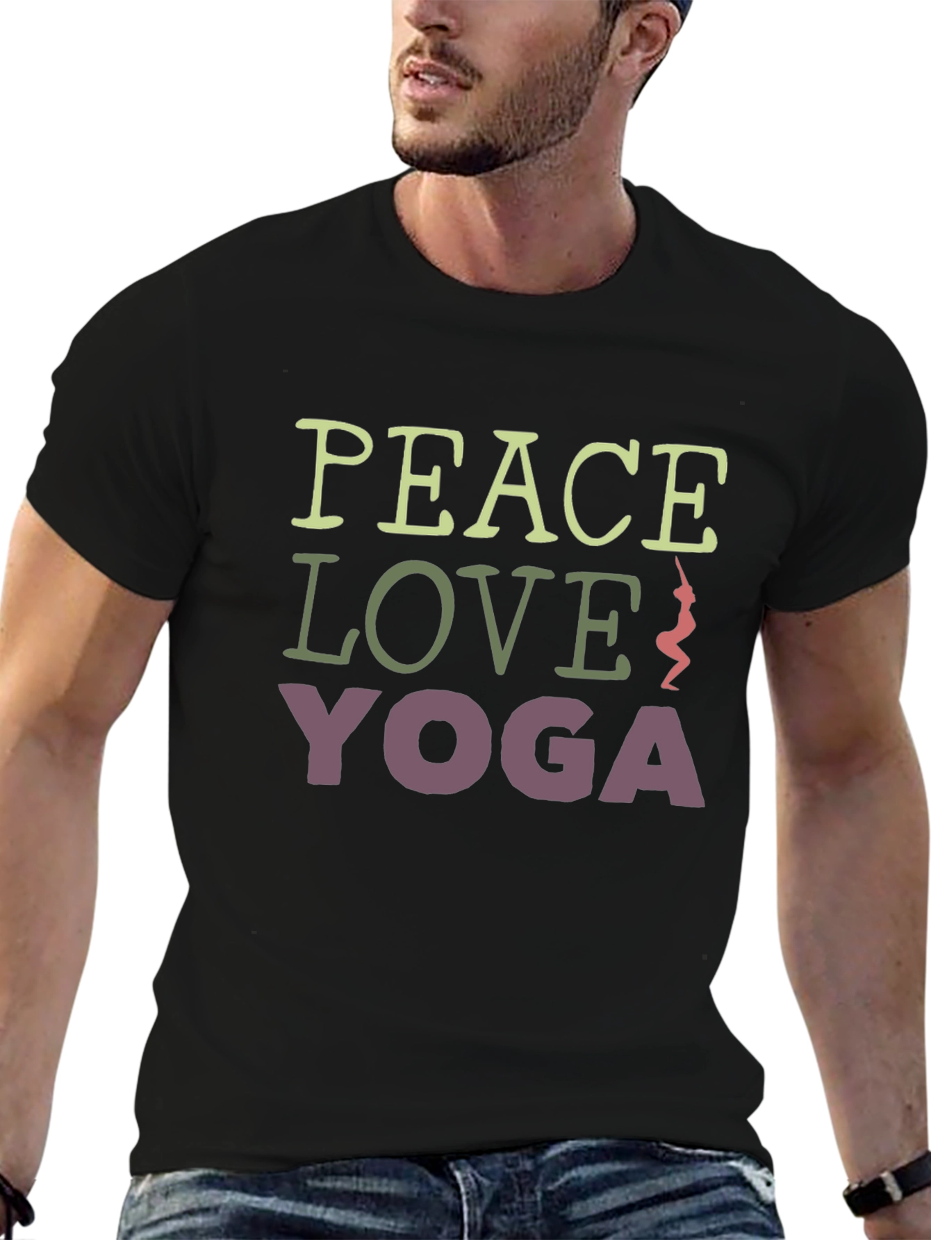 Peace Love Yoga Graphic Tee - Relaxed Fit