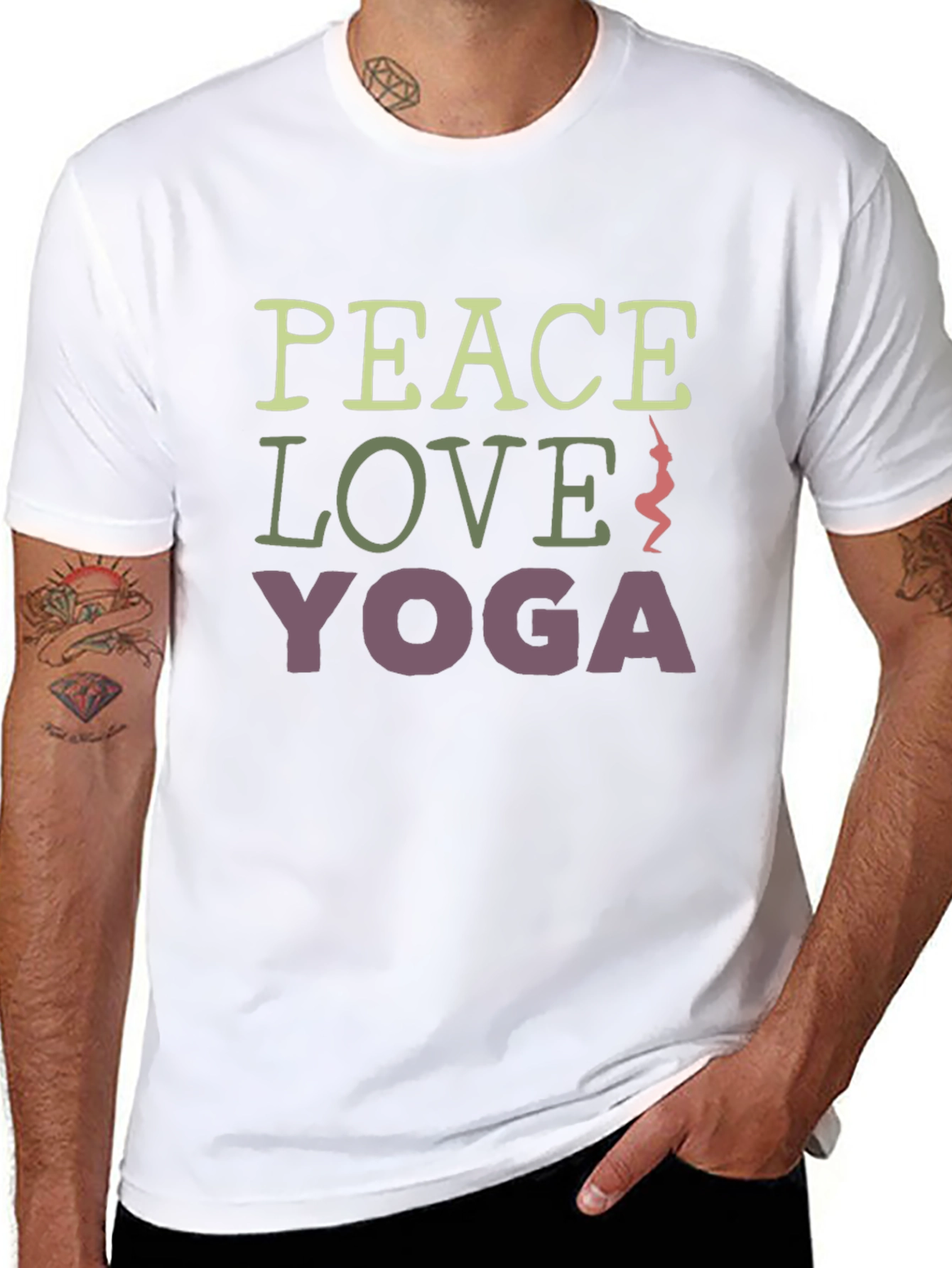 Peace Love Yoga Graphic Tee - Relaxed Fit