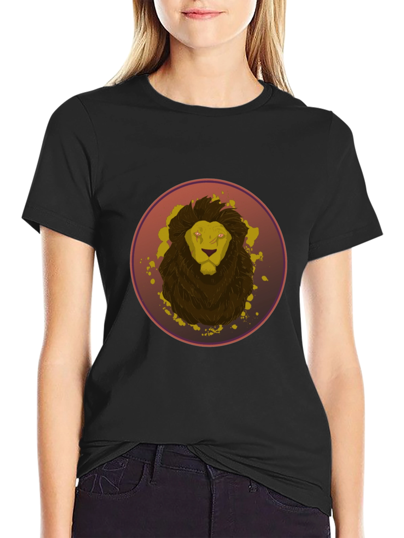 Lion Graphic Tee - Mens Black T-Shirt