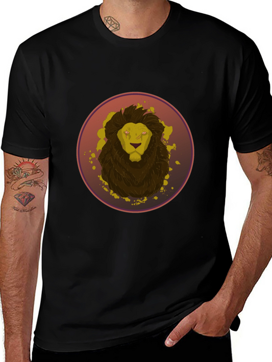 Lion Graphic Tee - Mens Black T-Shirt