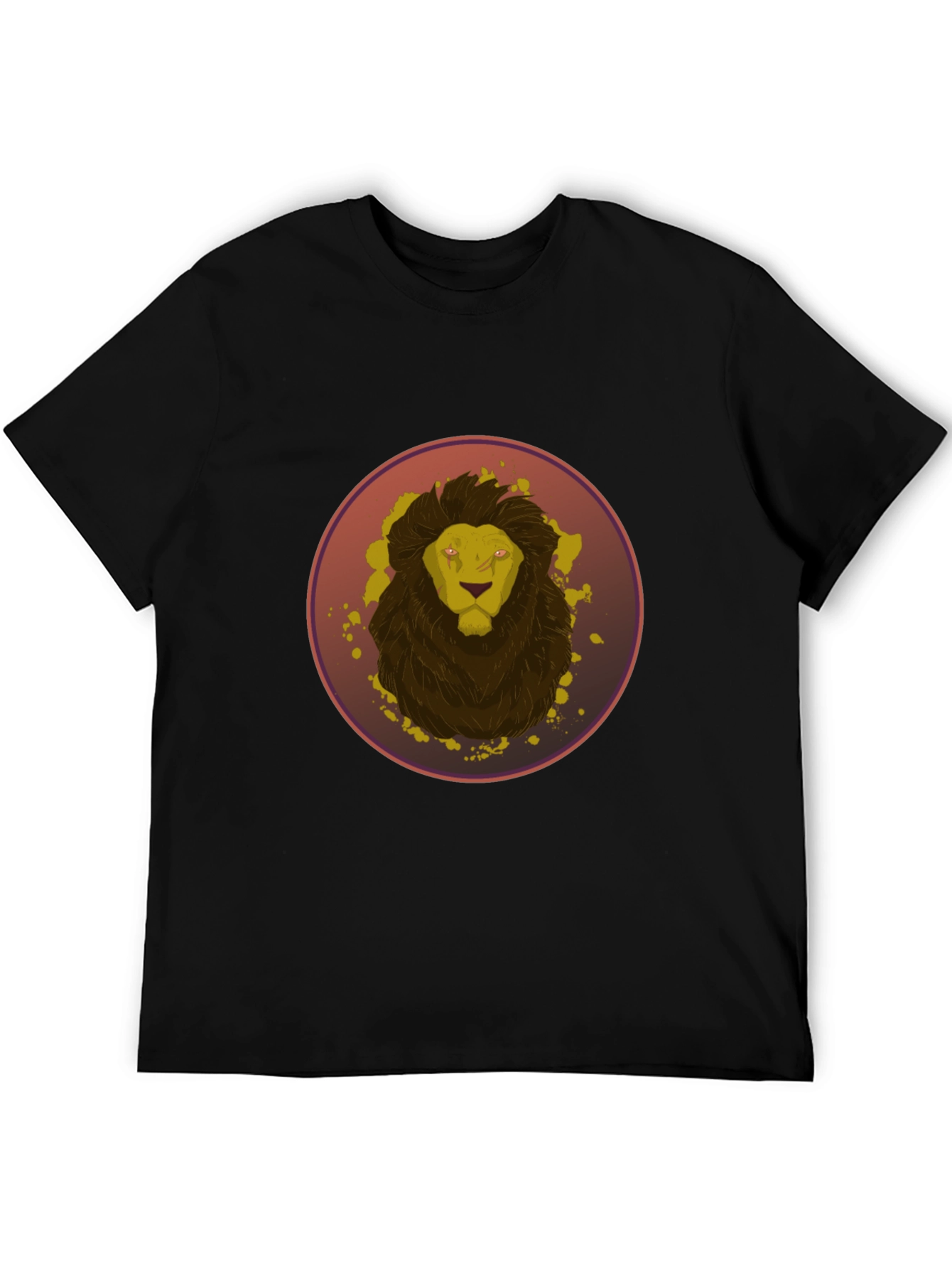Lion Graphic Tee - Mens Black T-Shirt