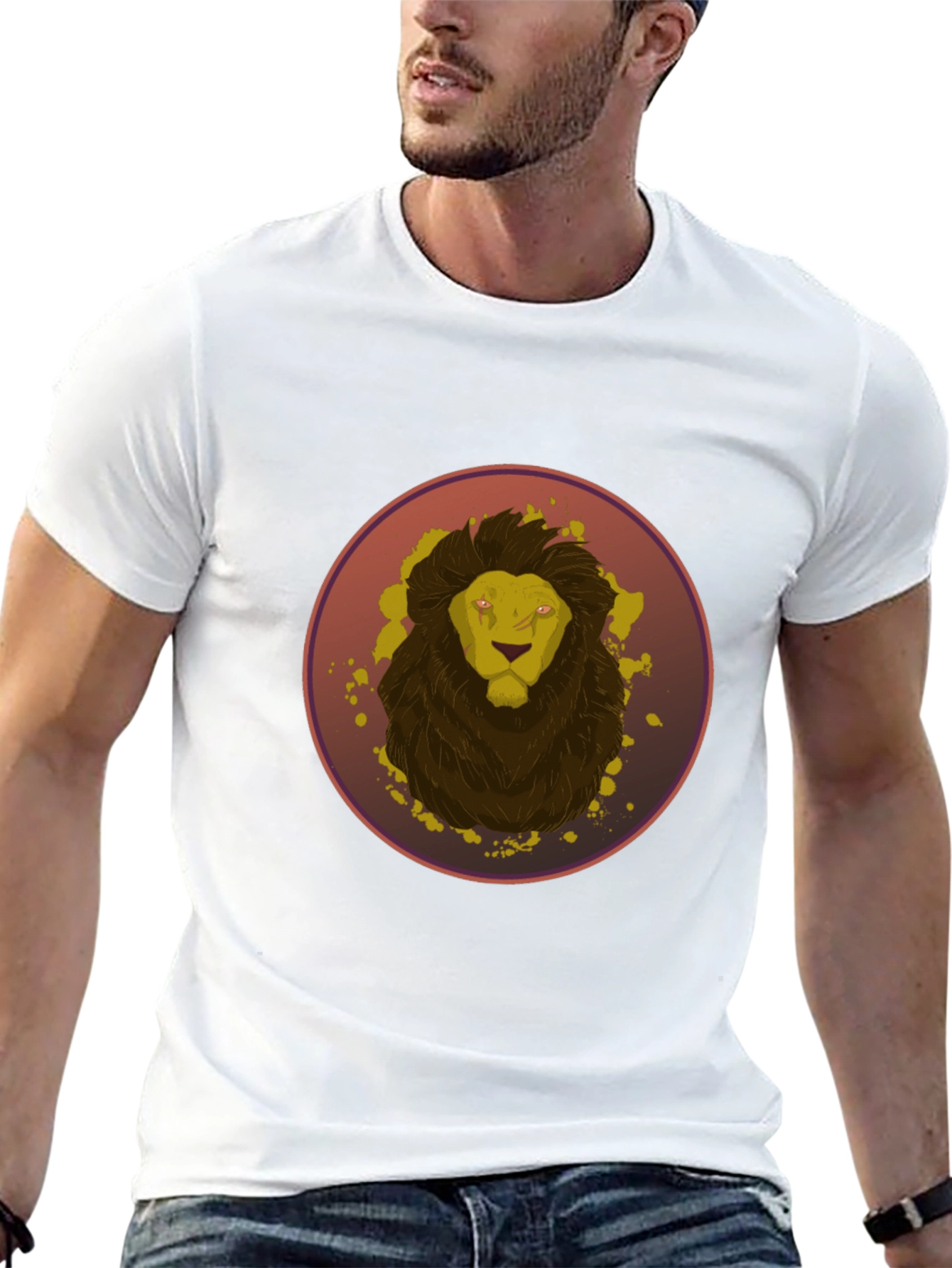 Lion Graphic Tee - Mens Black T-Shirt