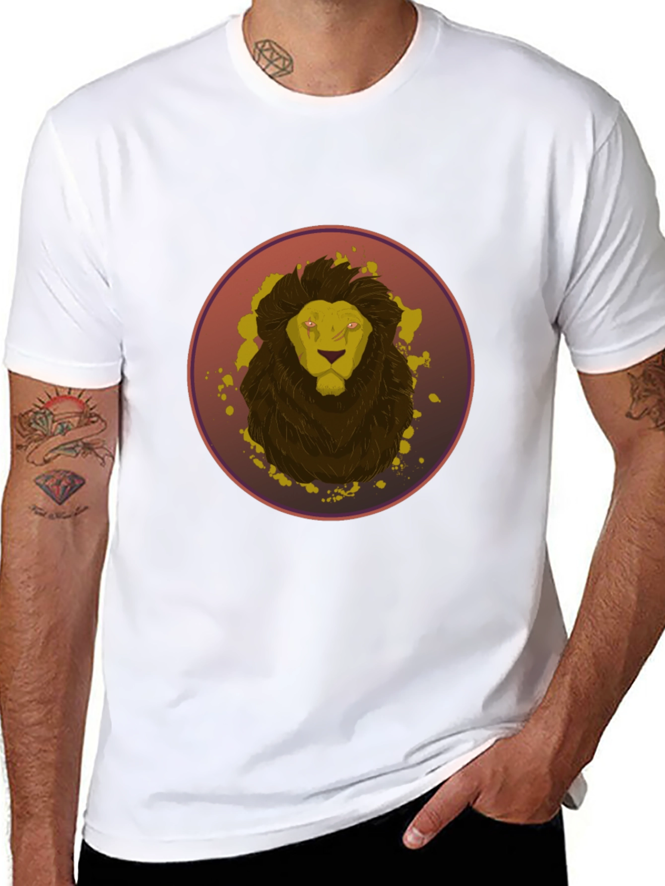 Lion Graphic Tee - Mens Black T-Shirt