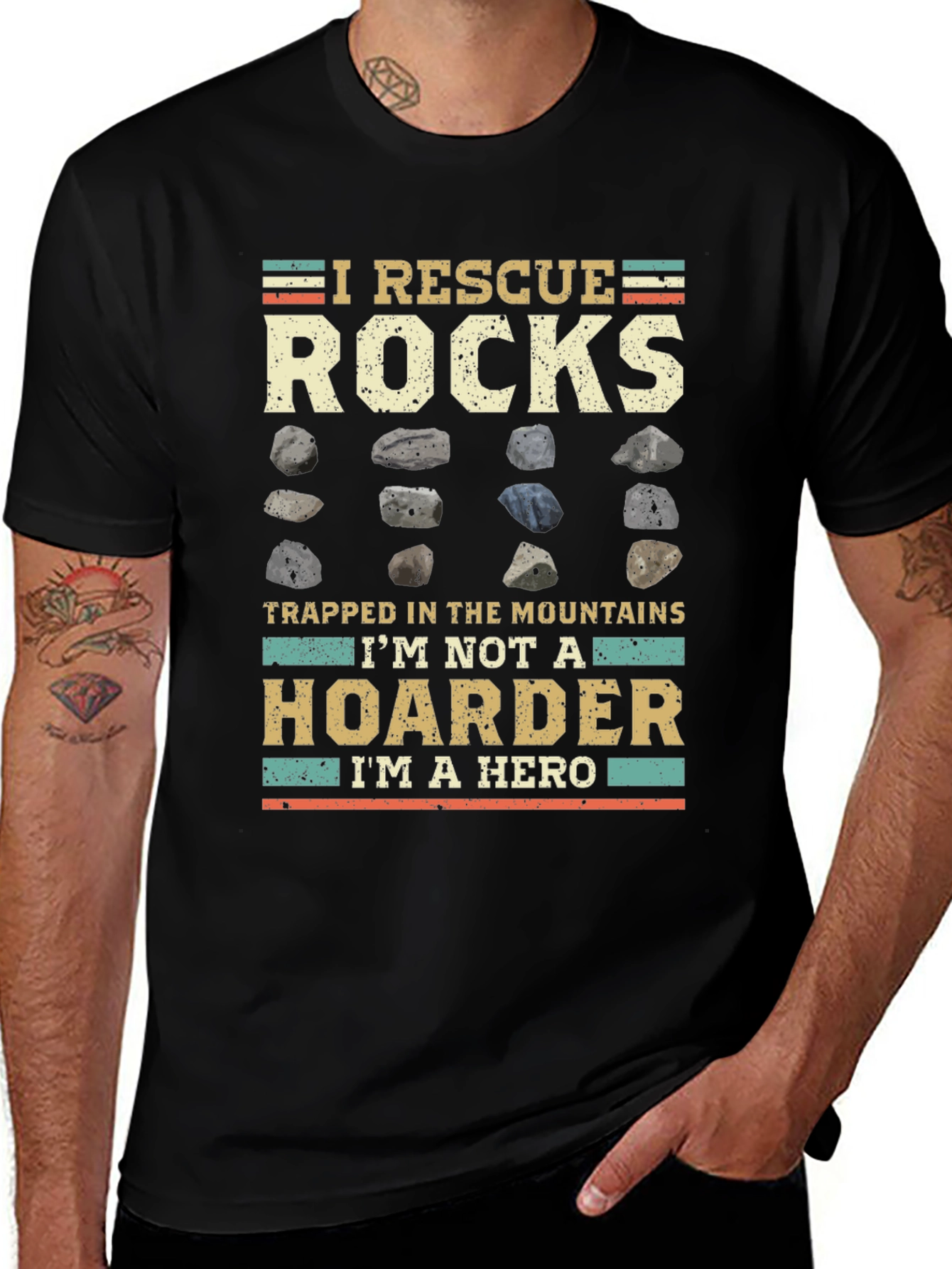 I Rescue Rocks T-Shirt - Geologist Hero Tee