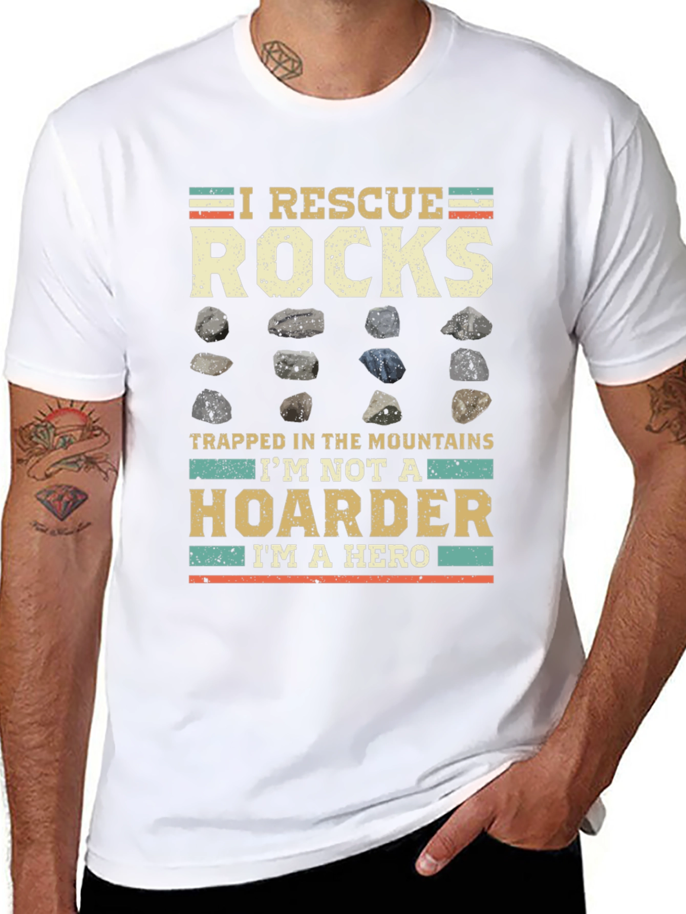 I Rescue Rocks T-Shirt - Geologist Hero Tee