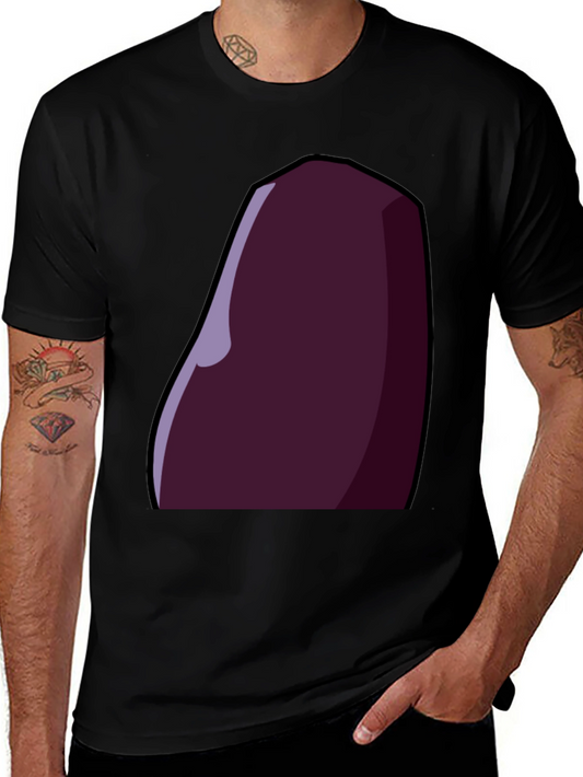 Stylized Eggplant Graphic Tee - Dark Humor Apparel