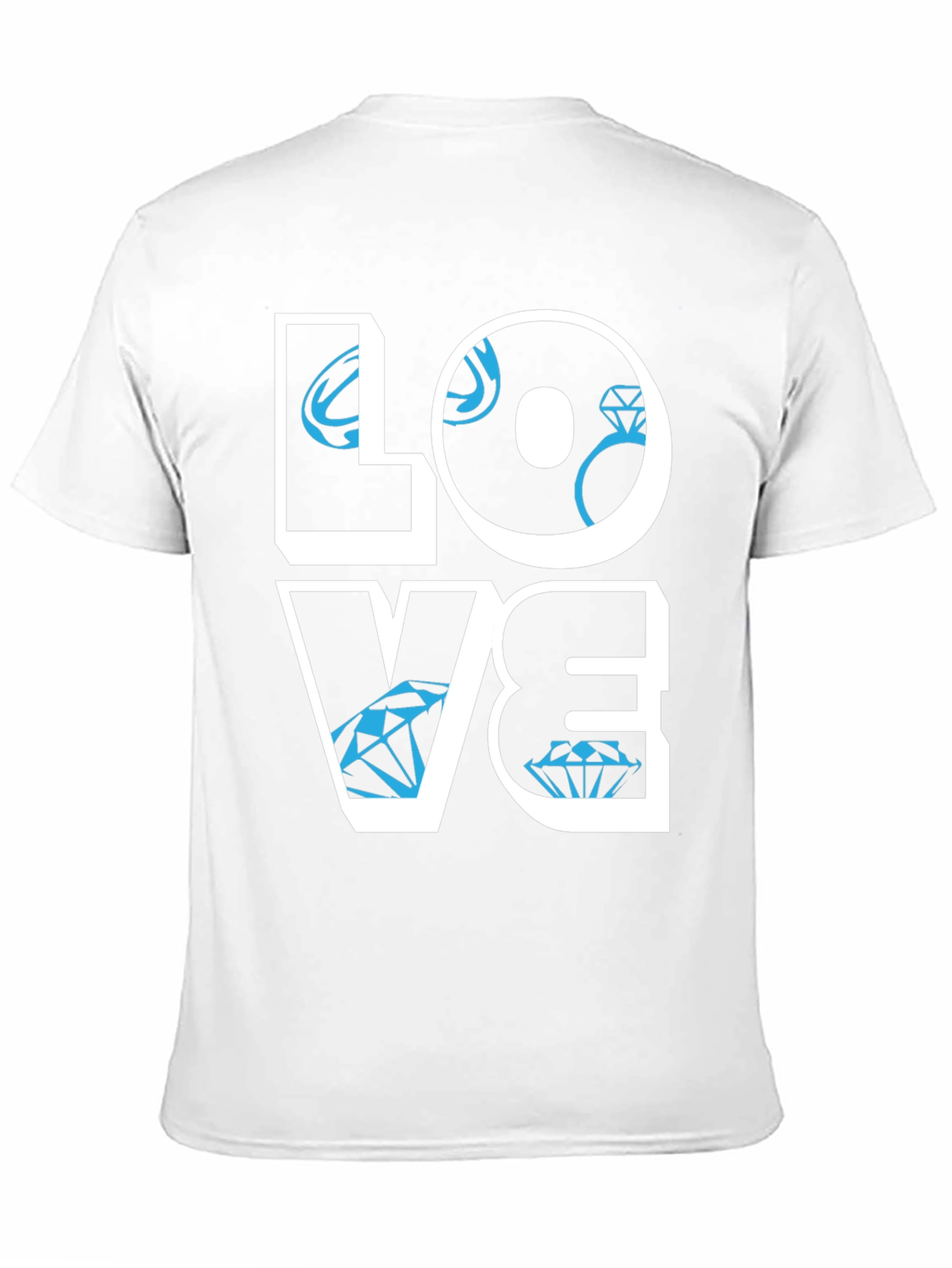 LOVE Diamond Graphic Tee - Stylish Mens Black T-Shirt