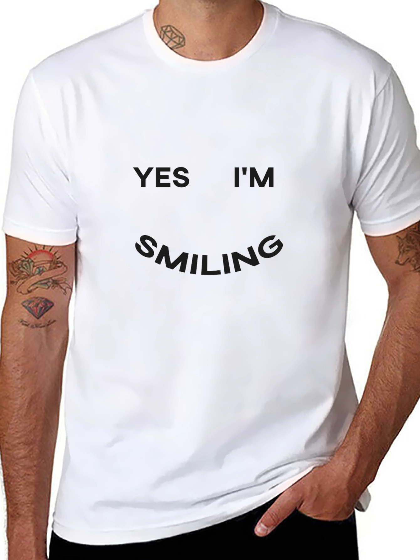 YES IM SMILING T-Shirt - Comfortable Everyday Wear