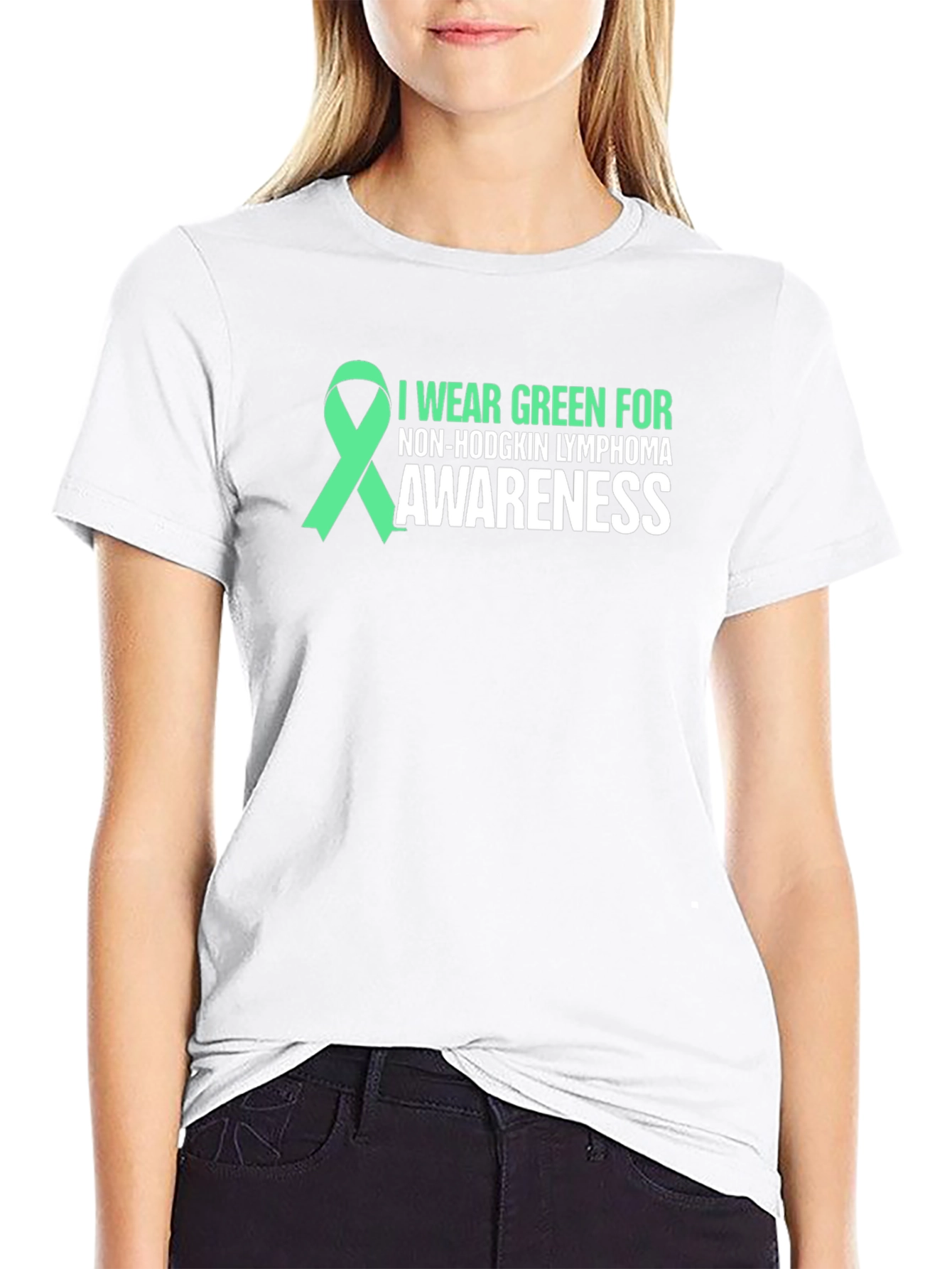 Non-Hodgkin Lymphoma Awareness Green Ribbon T-Shirt