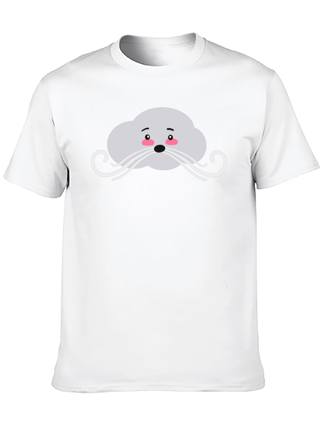 Cute Seal Face Black T-Shirt