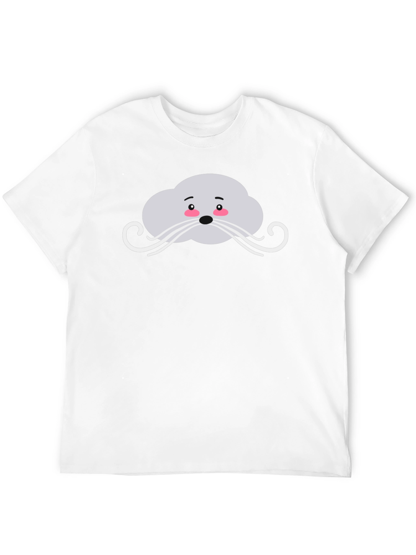 Cute Seal Face Black T-Shirt
