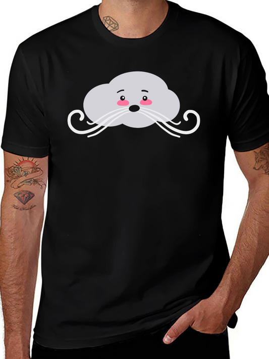 Cute Seal Face Black T-Shirt