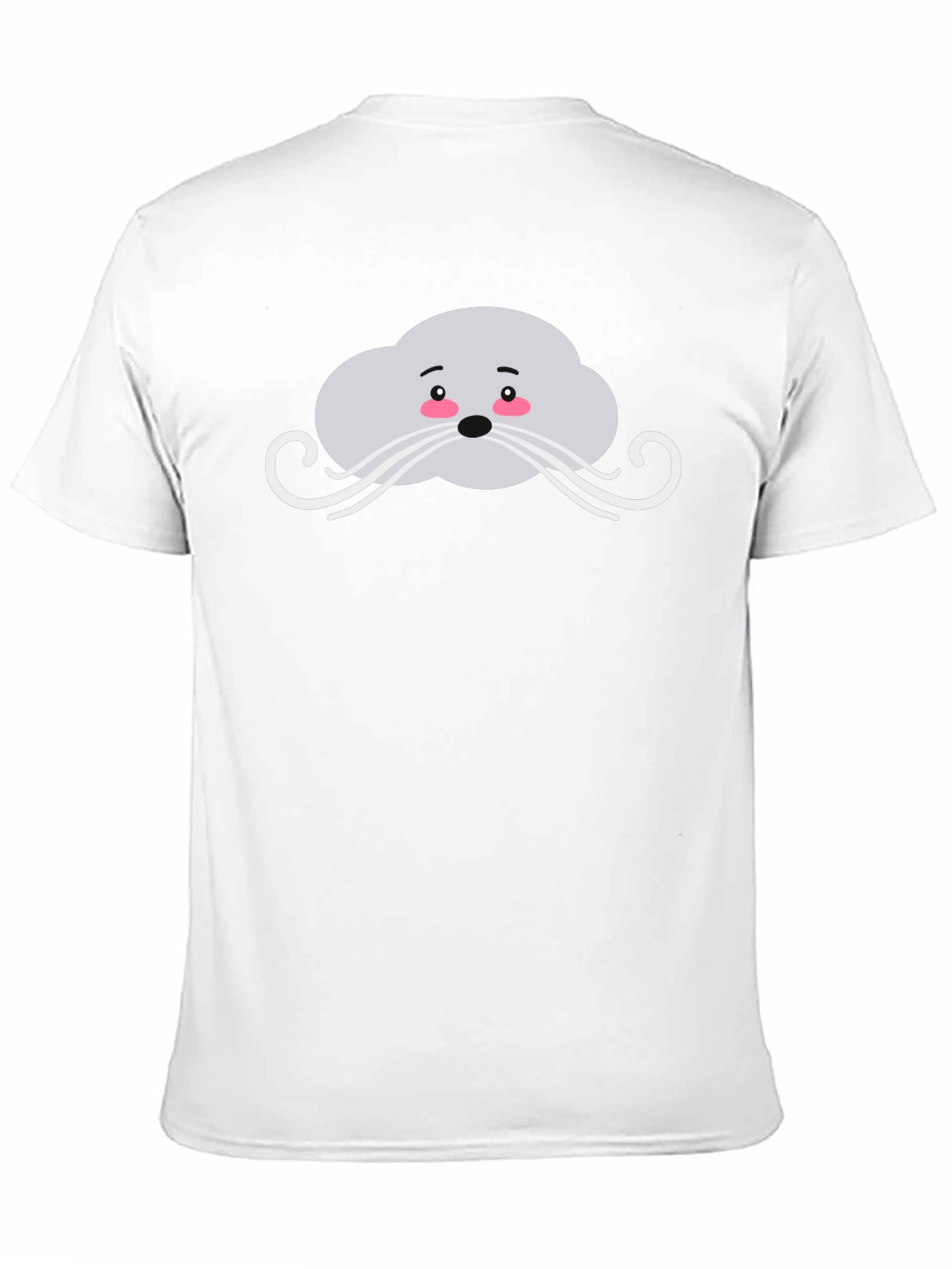Cute Seal Face Black T-Shirt