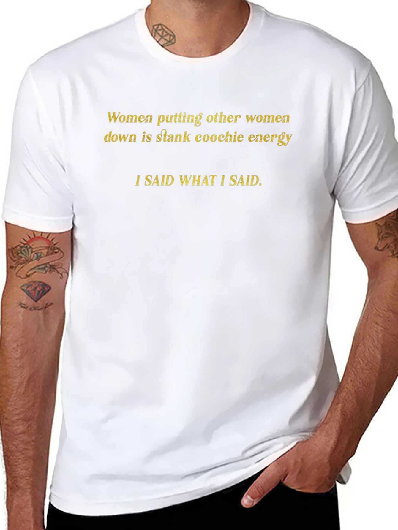 Stank Coochie Energy Graphic Tee - Statement T-Shirt