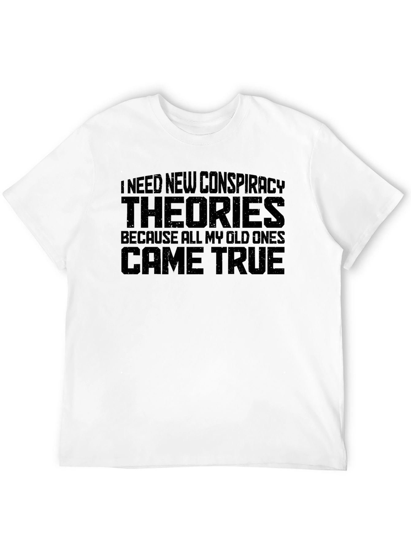 Conspiracy Theory Graphic Tee - Mens Black T-Shirt