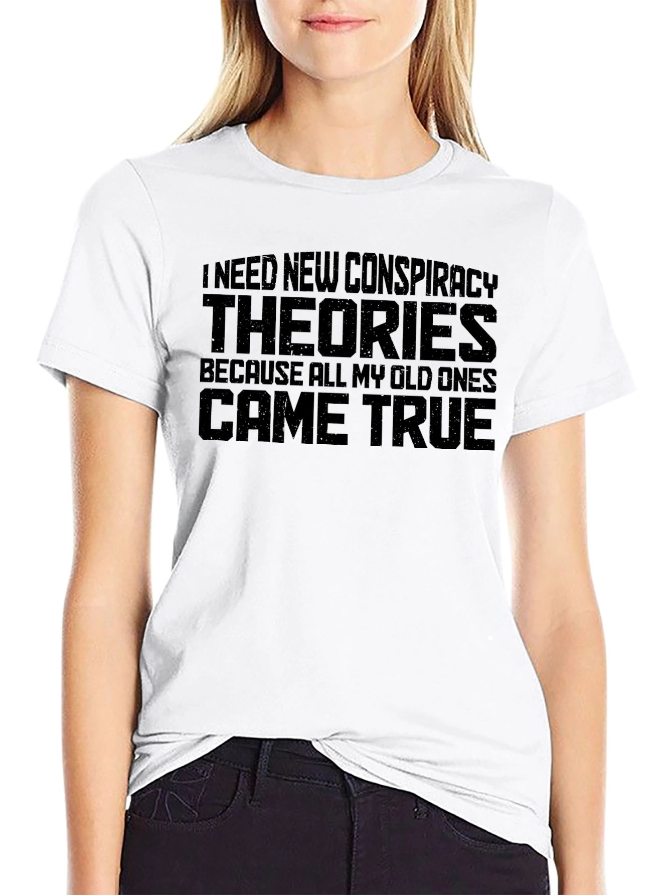 Conspiracy Theory Graphic Tee - Mens Black T-Shirt