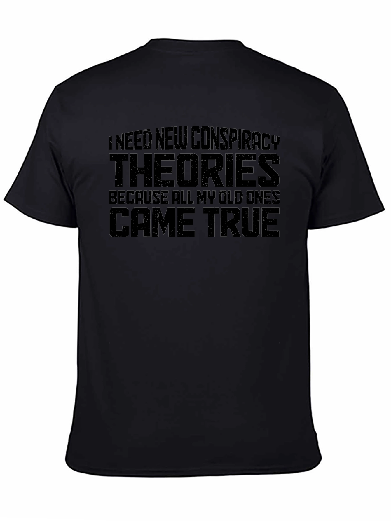 Conspiracy Theory Graphic Tee - Mens Black T-Shirt