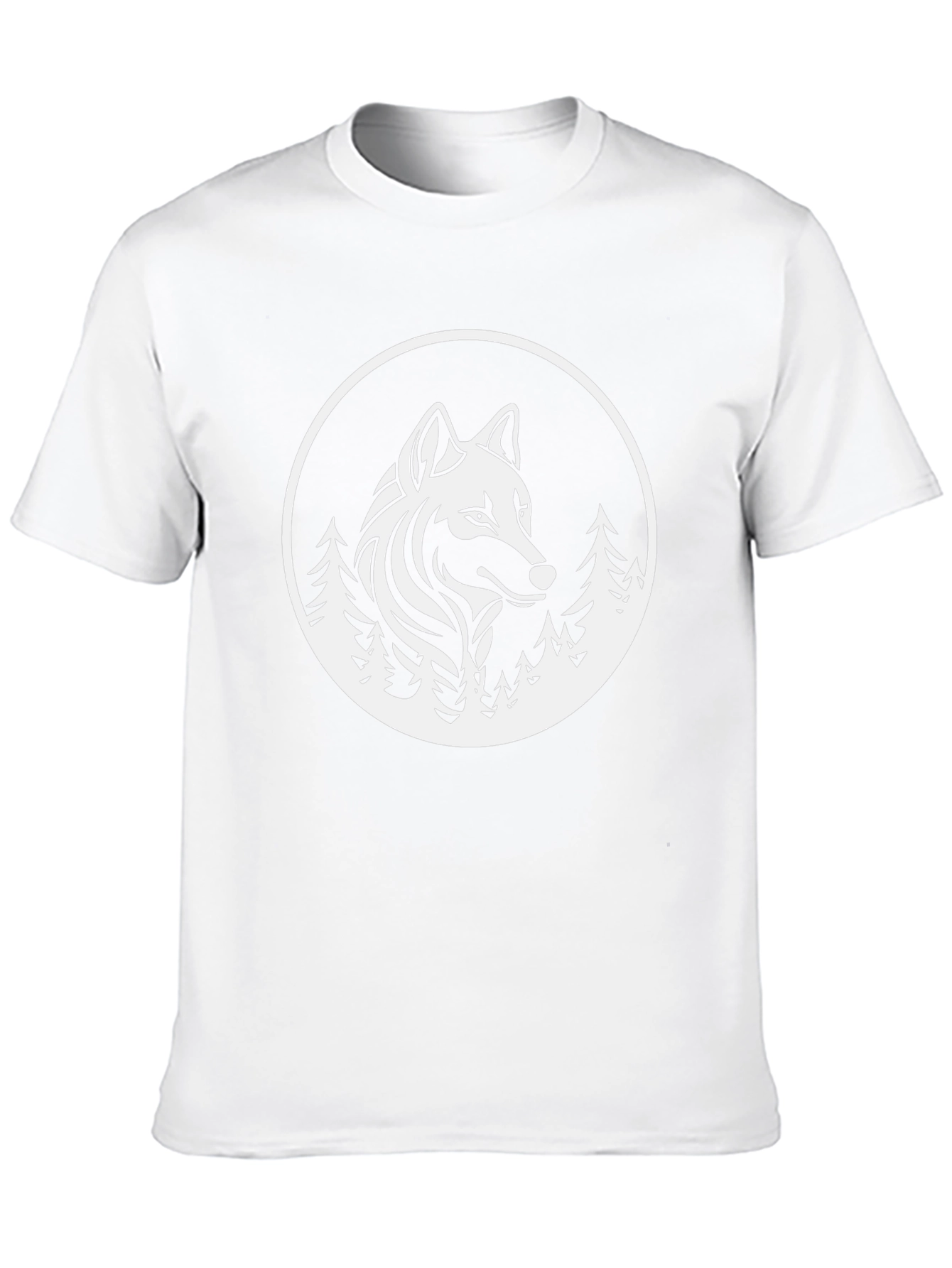 Wolf and Forest Graphic Tee - Black
