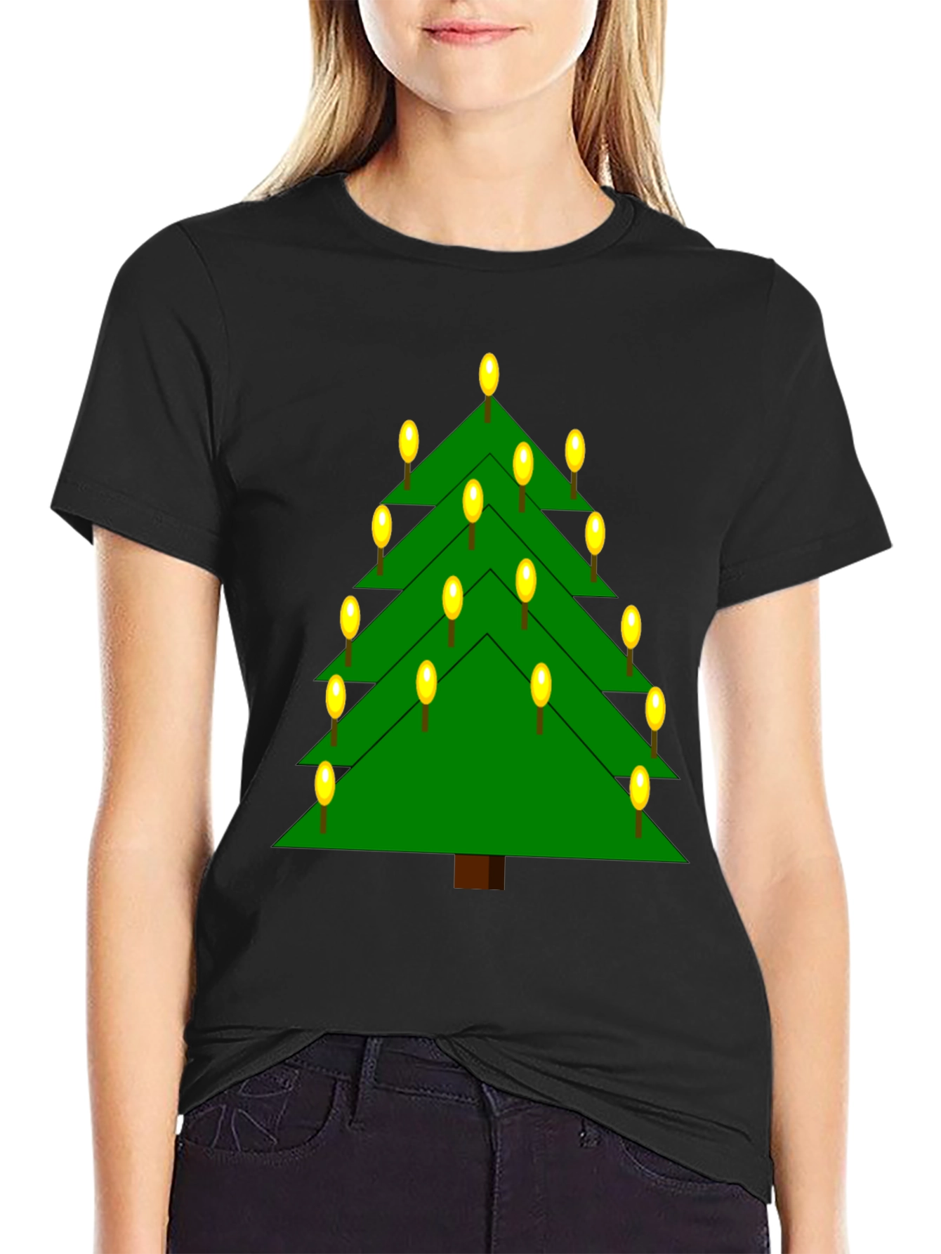 Christmas Tree Lights Graphic T-Shirt