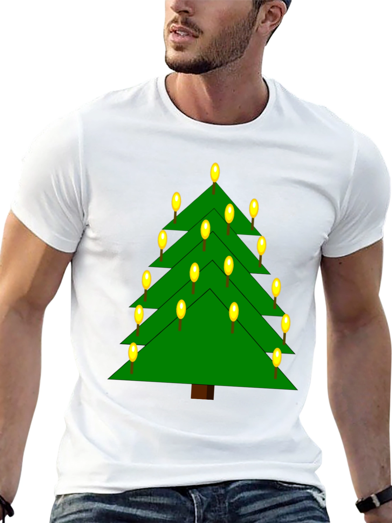 Christmas Tree Lights Graphic T-Shirt