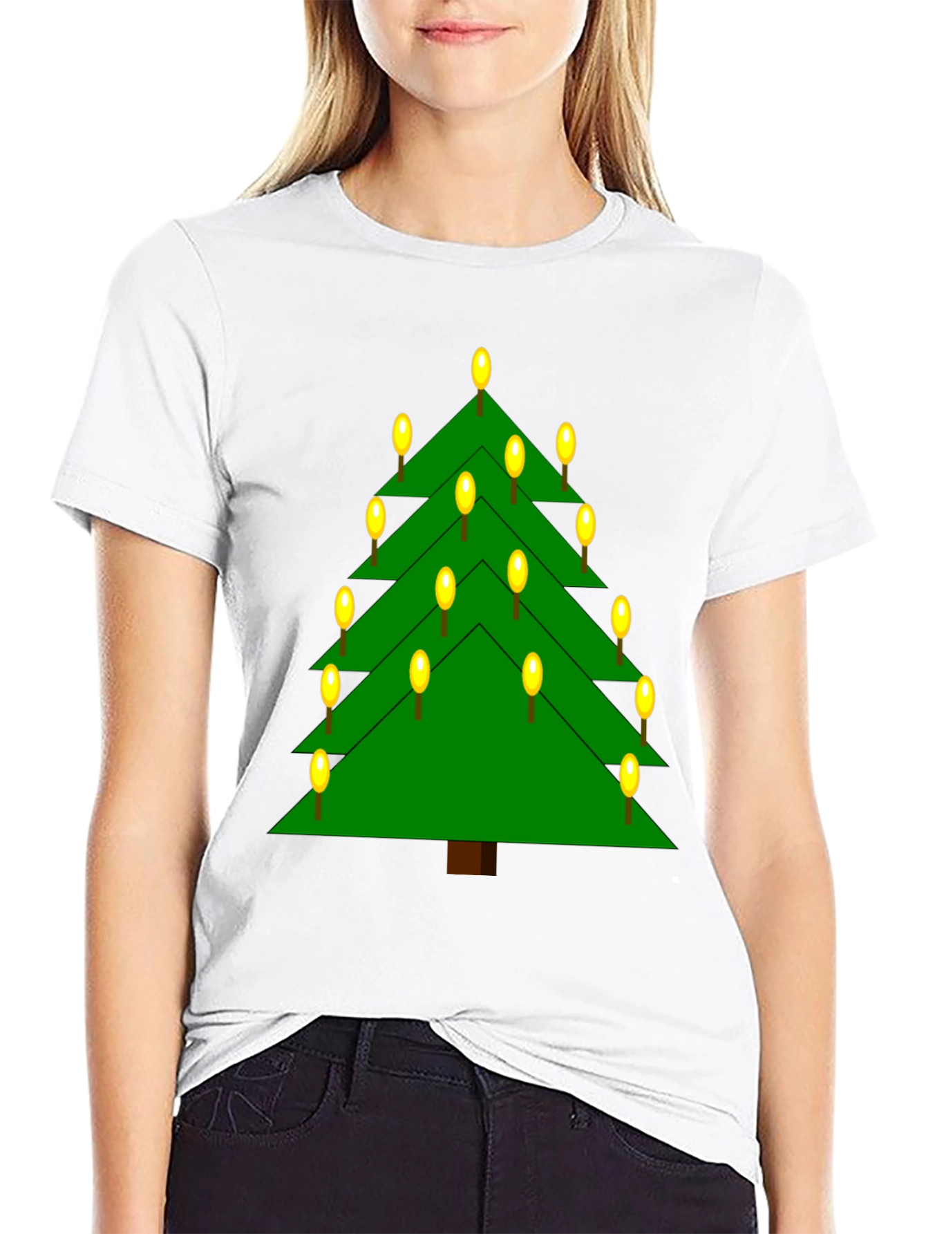 Christmas Tree Lights Graphic T-Shirt