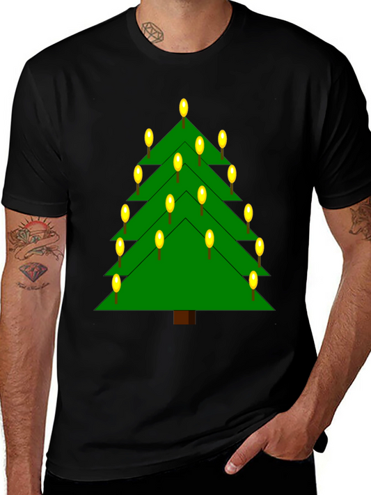 Christmas Tree Lights Graphic T-Shirt