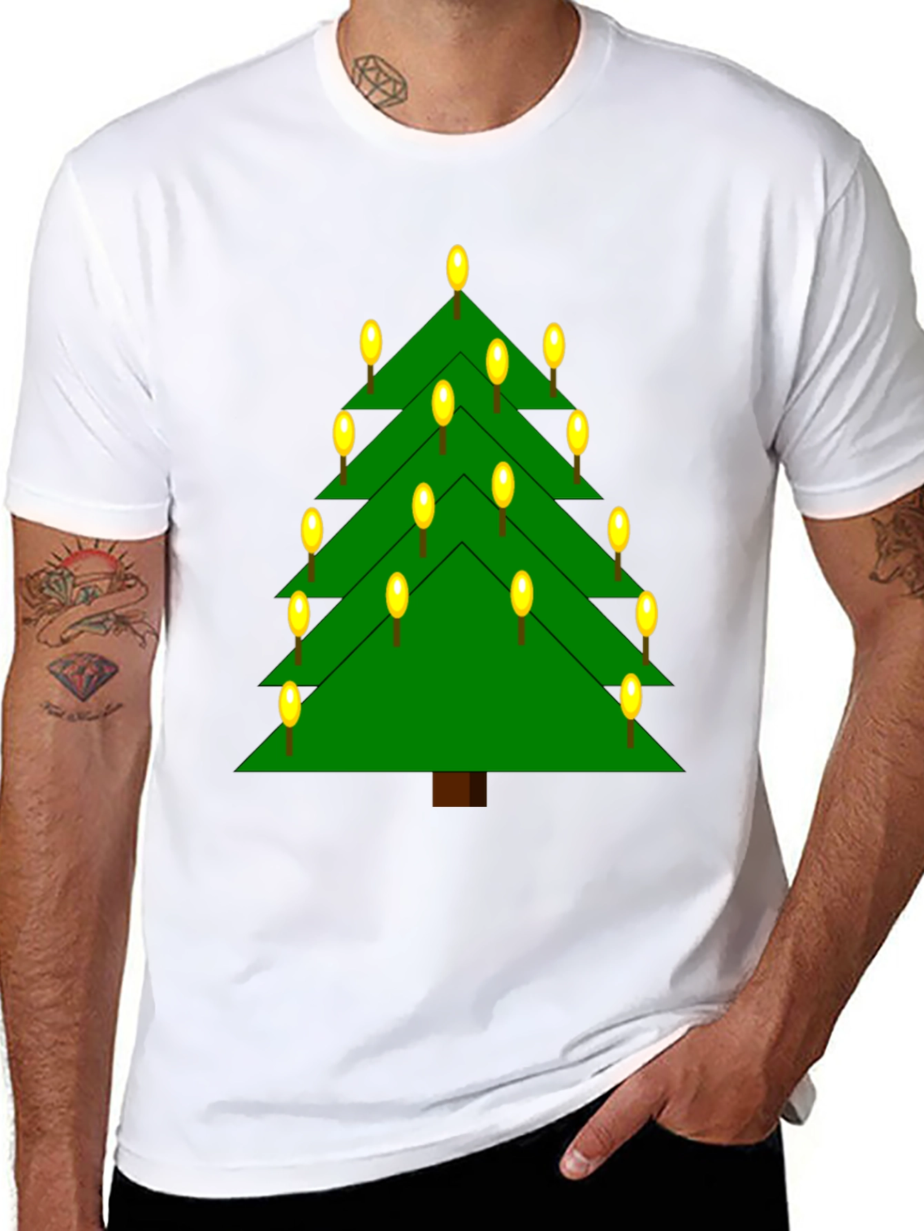 Christmas Tree Lights Graphic T-Shirt
