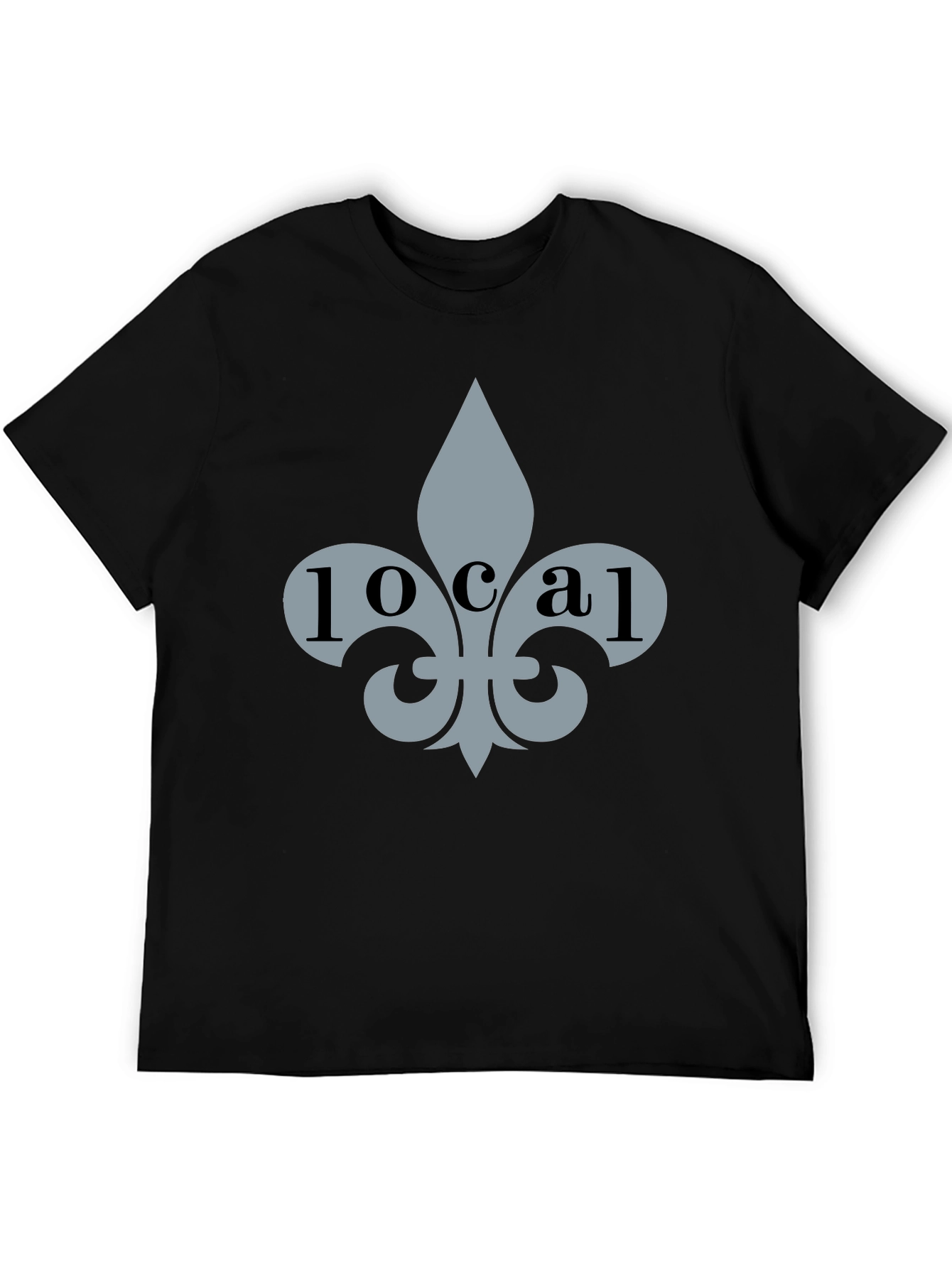Local Fleur-de-lis Graphic Tee - Stylish Black T-Shirt