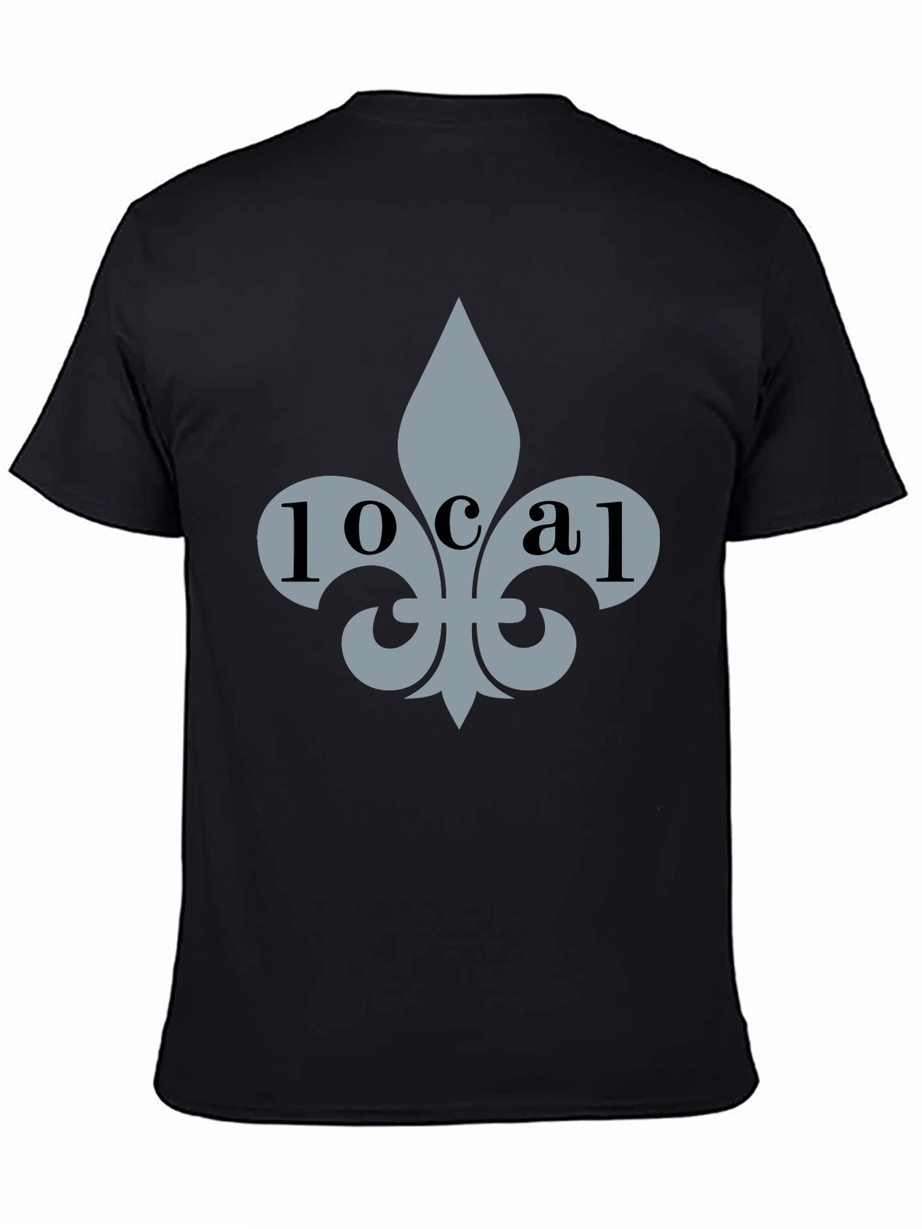 Local Fleur-de-lis Graphic Tee - Stylish Black T-Shirt