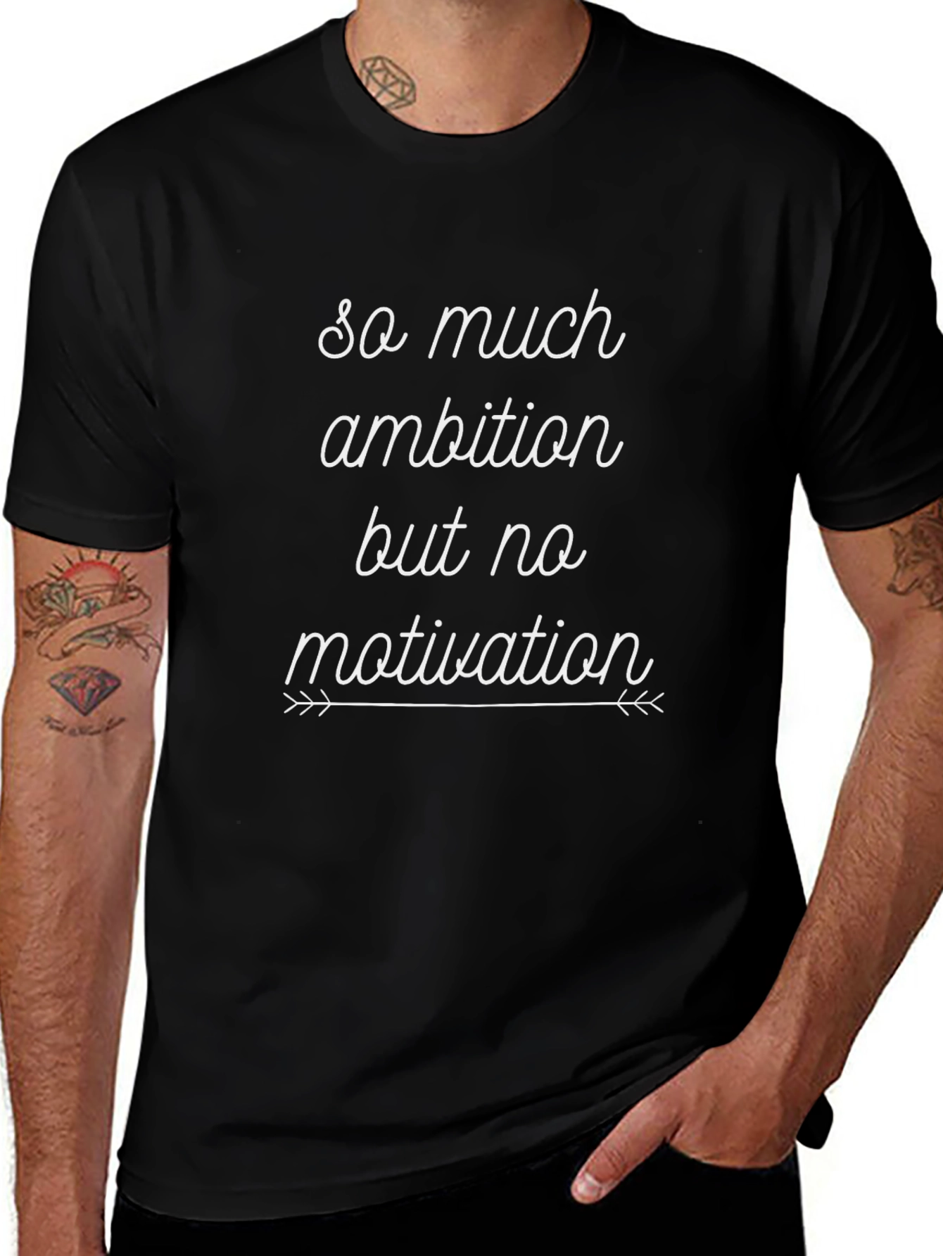 Ambition Motivation Graphic Tee - Unisex Black T-Shirt