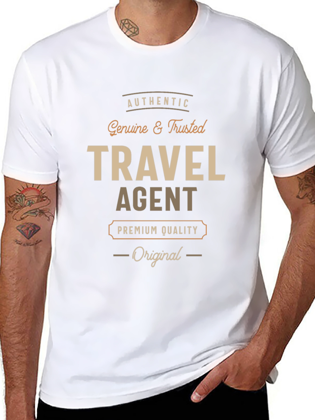 Travel Agent Premium Quality Black T-Shirt