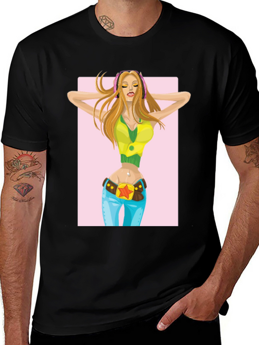 Cool T-Shirt with Girl Graphic