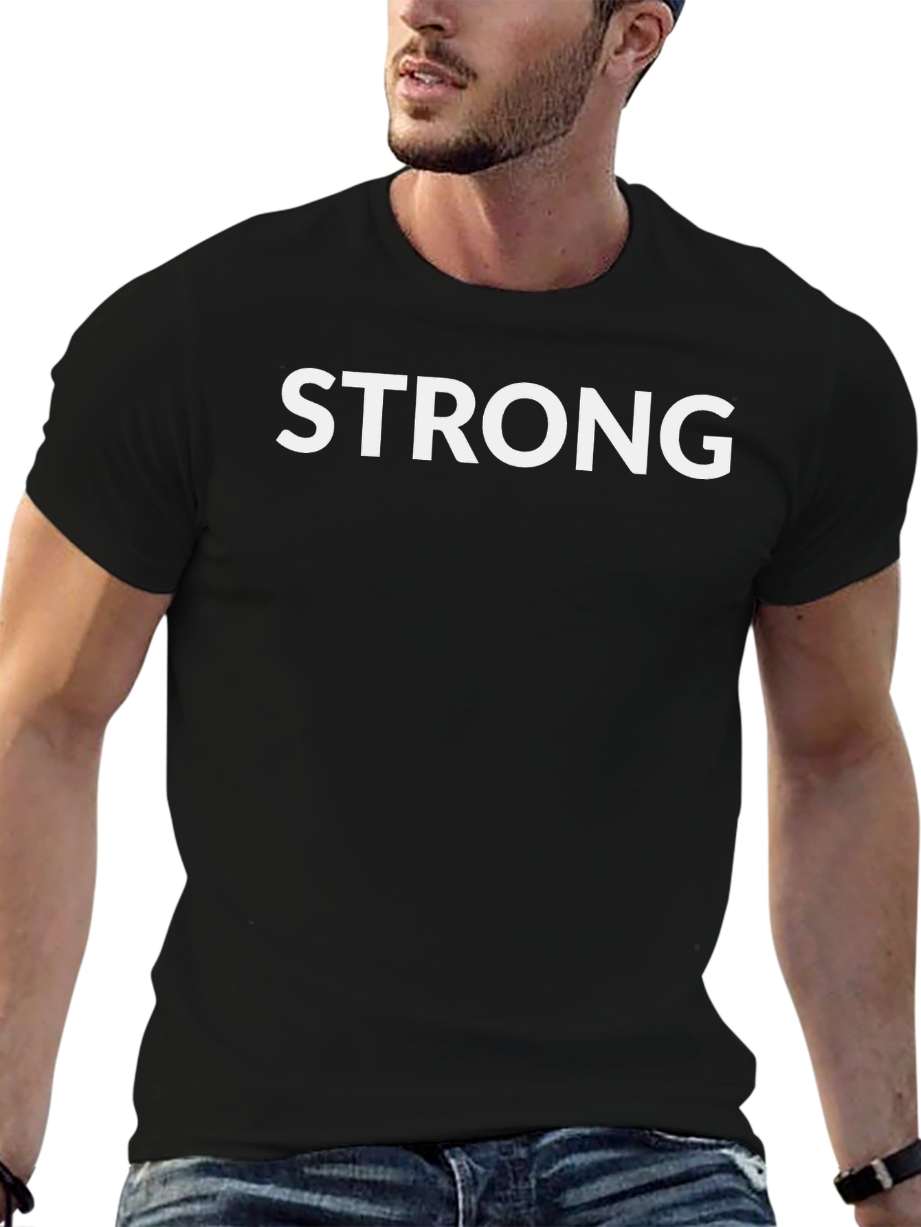 Strong Graphic Black T-Shirt