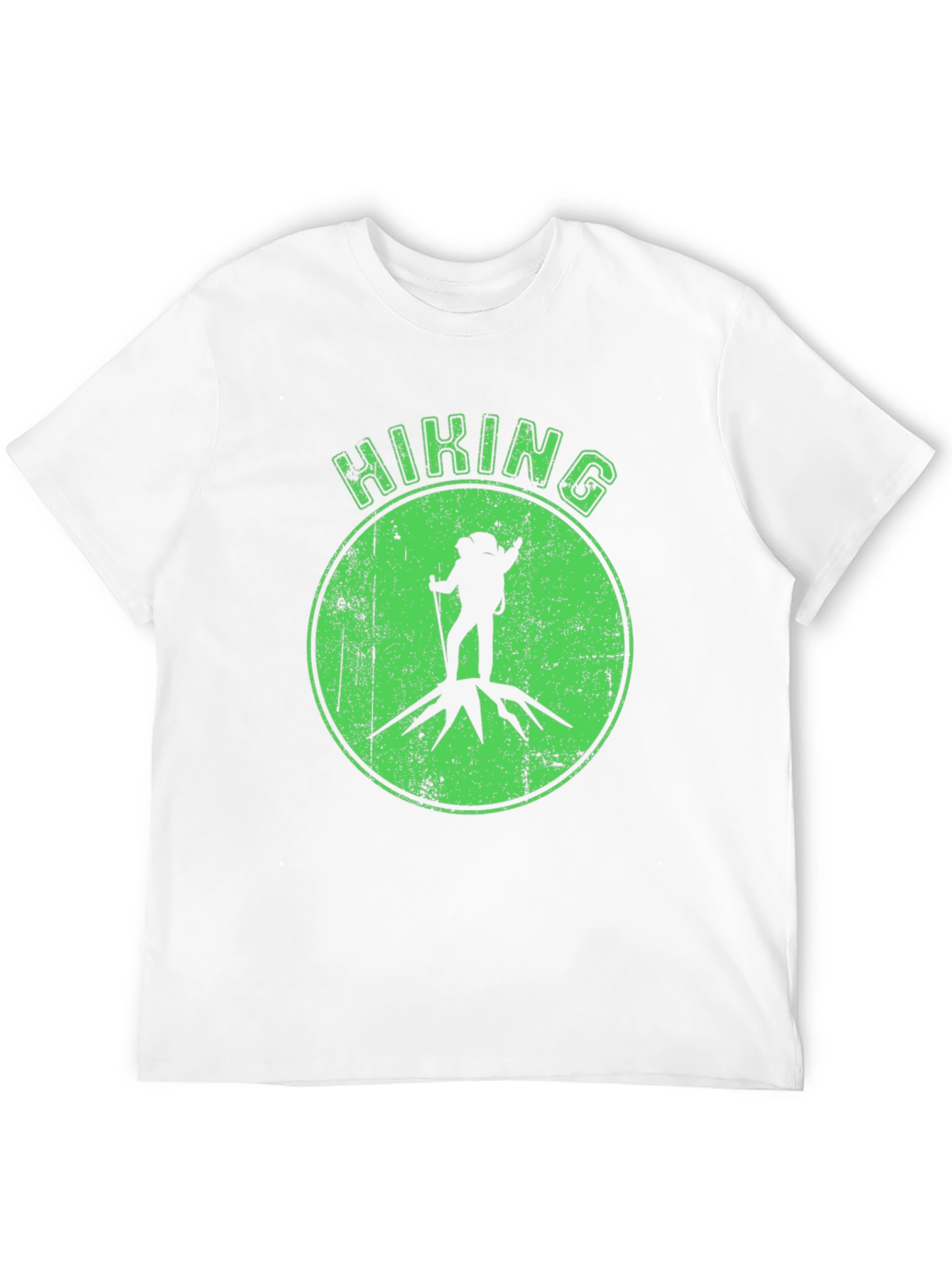 Hiking Adventure Tee - Black Cotton Graphic T-Shirt