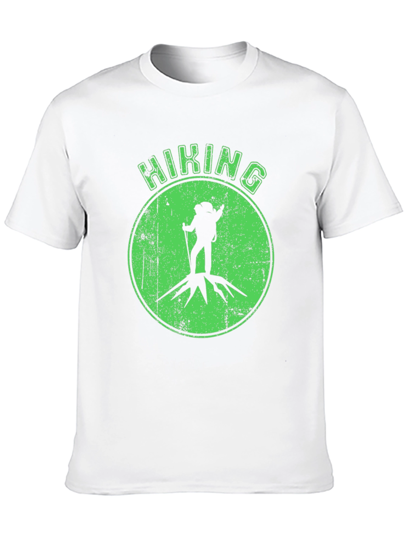 Hiking Adventure Tee - Black Cotton Graphic T-Shirt