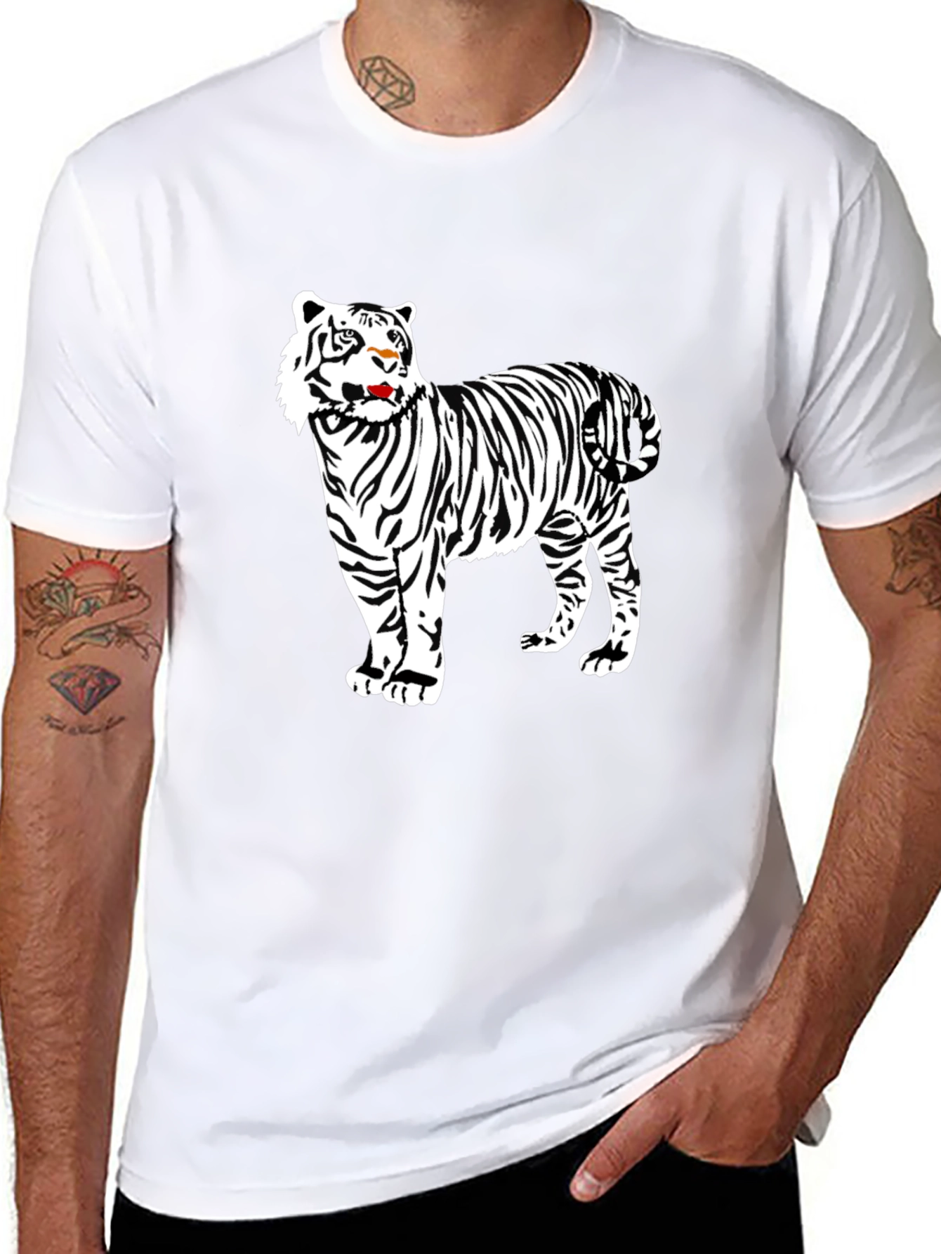 Tiger Graphic Tee - Black