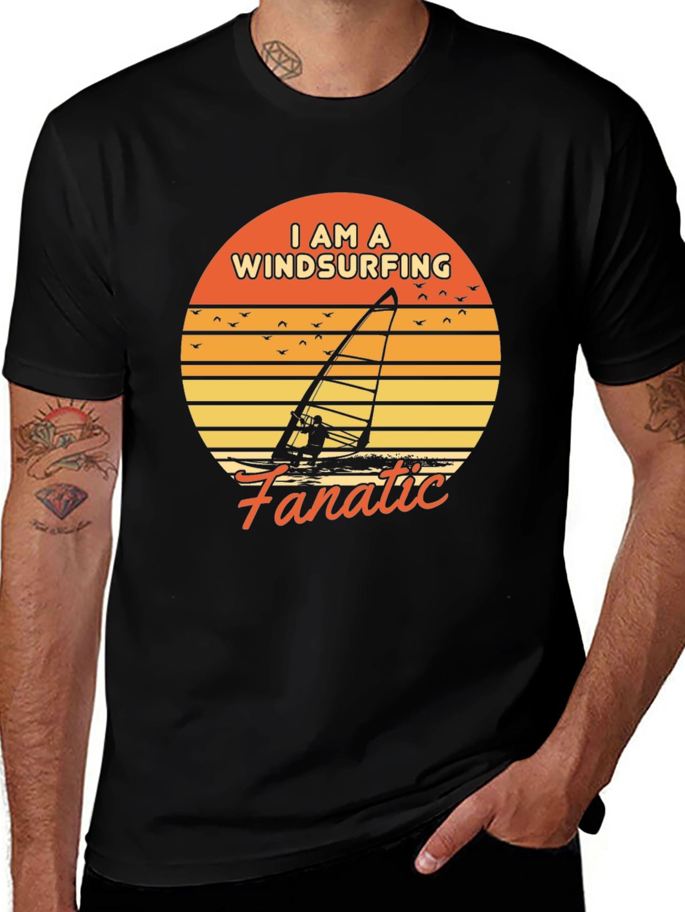 Windsurfing Fanatic Graphic T-Shirt