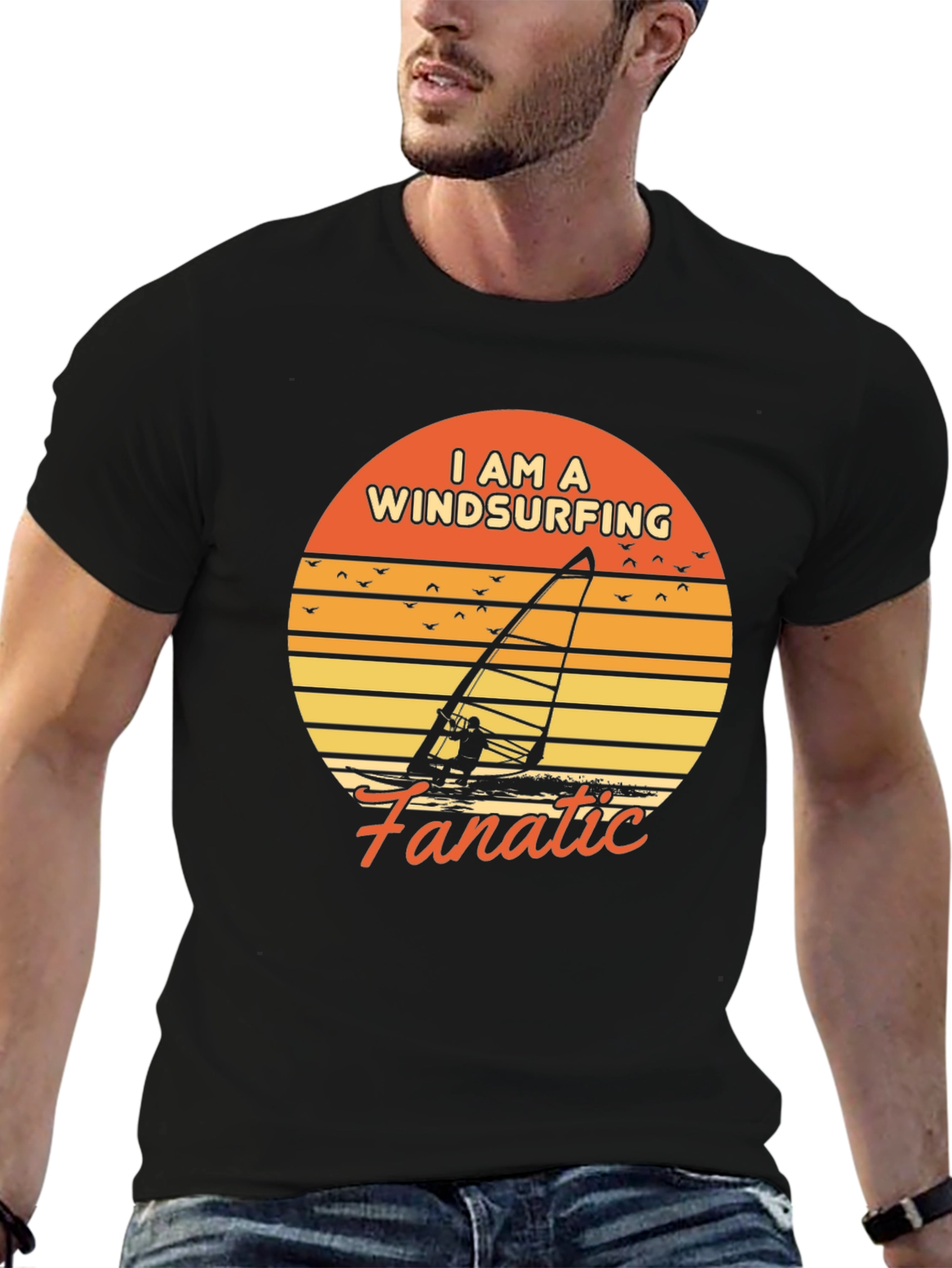 Windsurfing Fanatic Graphic T-Shirt