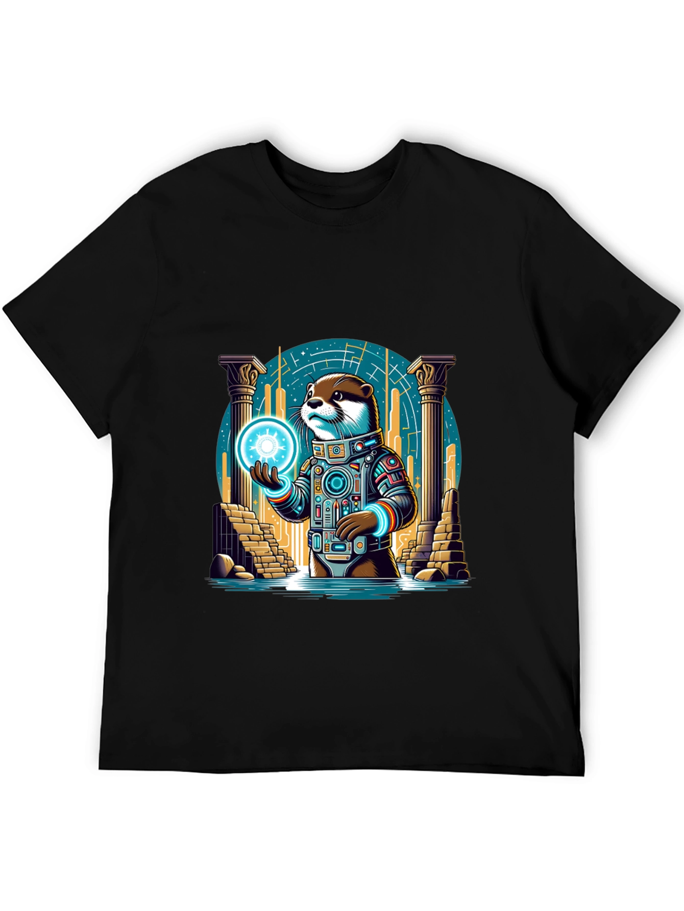 Astronaut Otter Graphic T-Shirt