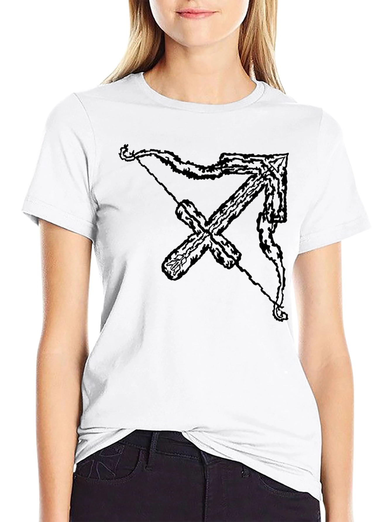 Black Sagittarius Zodiac Graphic Tee