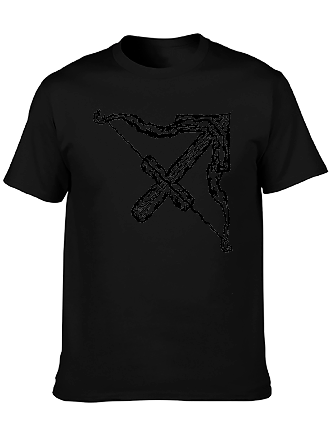 Black Sagittarius Zodiac Graphic Tee