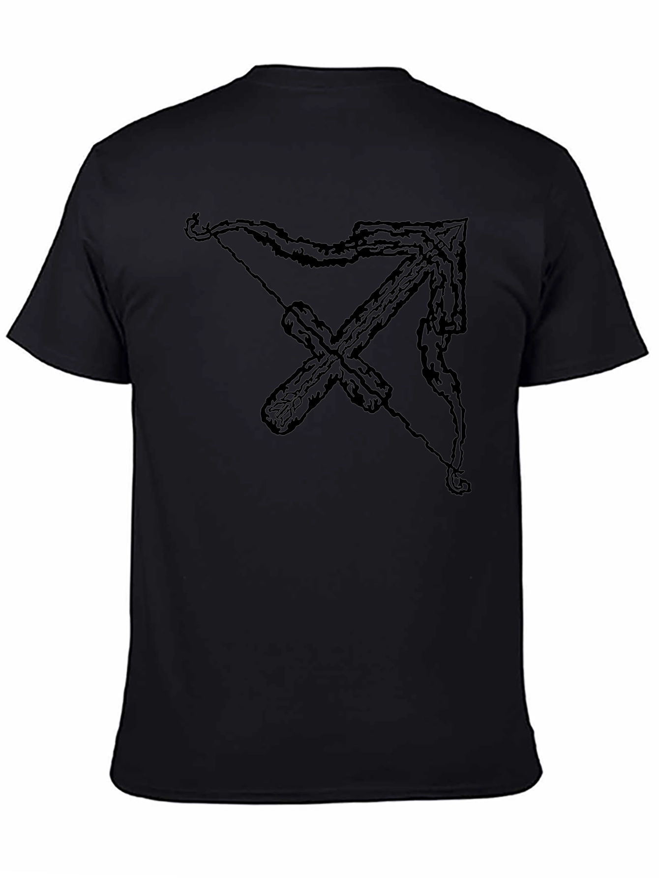 Black Sagittarius Zodiac Graphic Tee